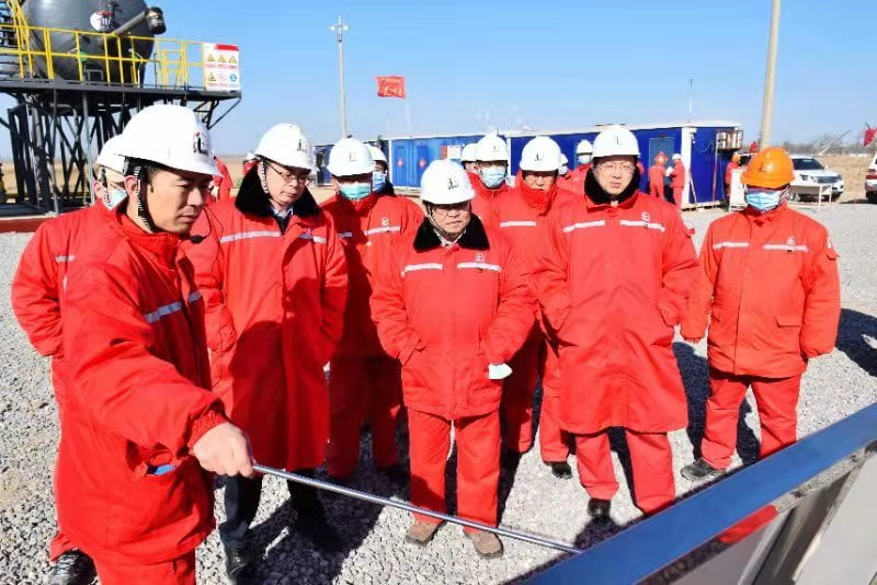 Engineering team reviewing project
