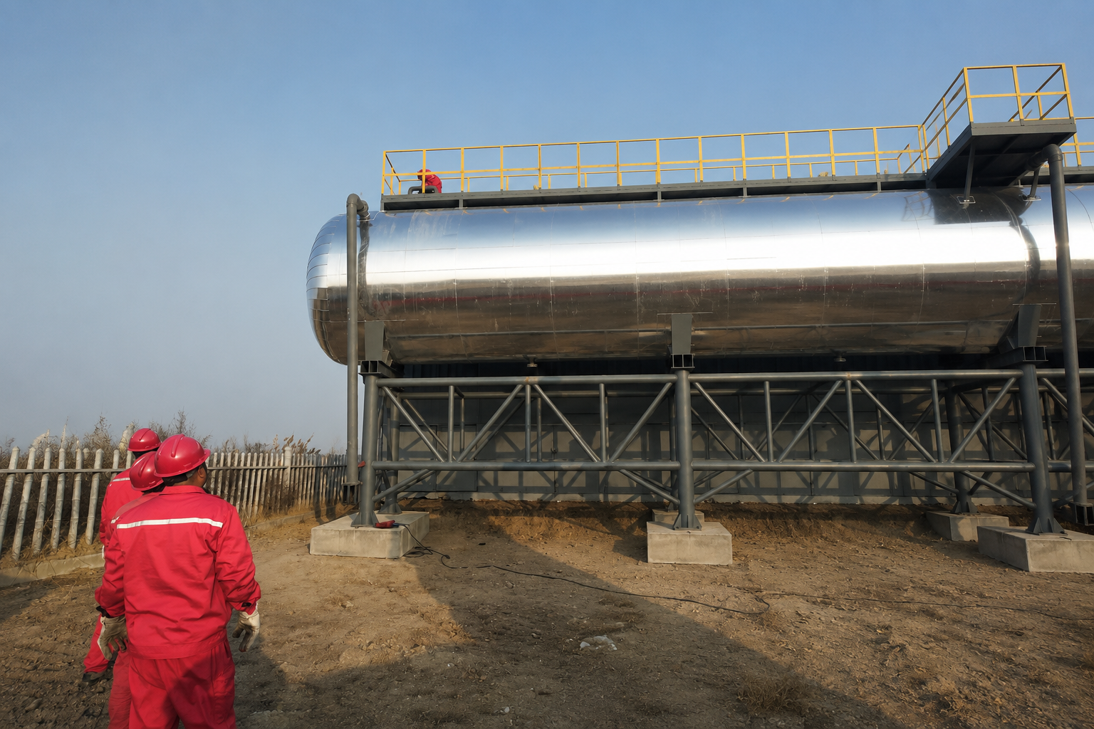 Wellsite elevated tank