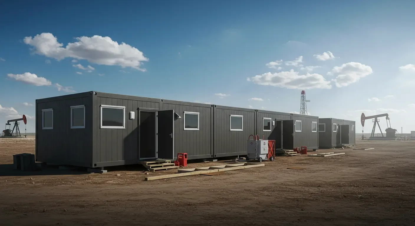 African or Middle Eastern oilfield camp